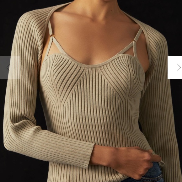 By Anthropologie Shrug Sweater Set Size XL